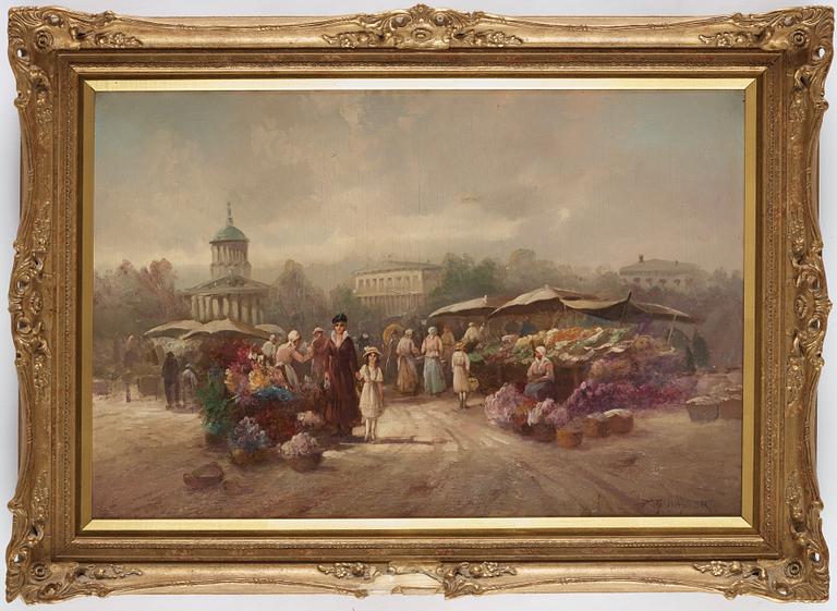 Karl Theodor Wagner, olja på duk, signerad.