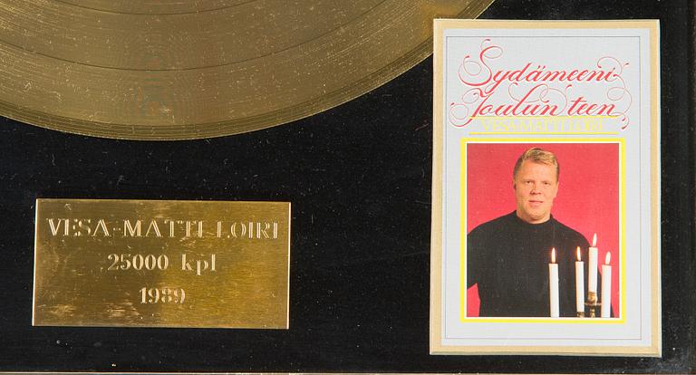 Gold record, Vesa-Matti Loiri, "Sydämeeni Joulun teen".