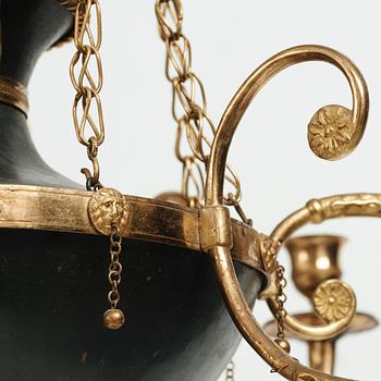 Ampel, för åtta ljus, ca år 1800, Sengustaviansk.