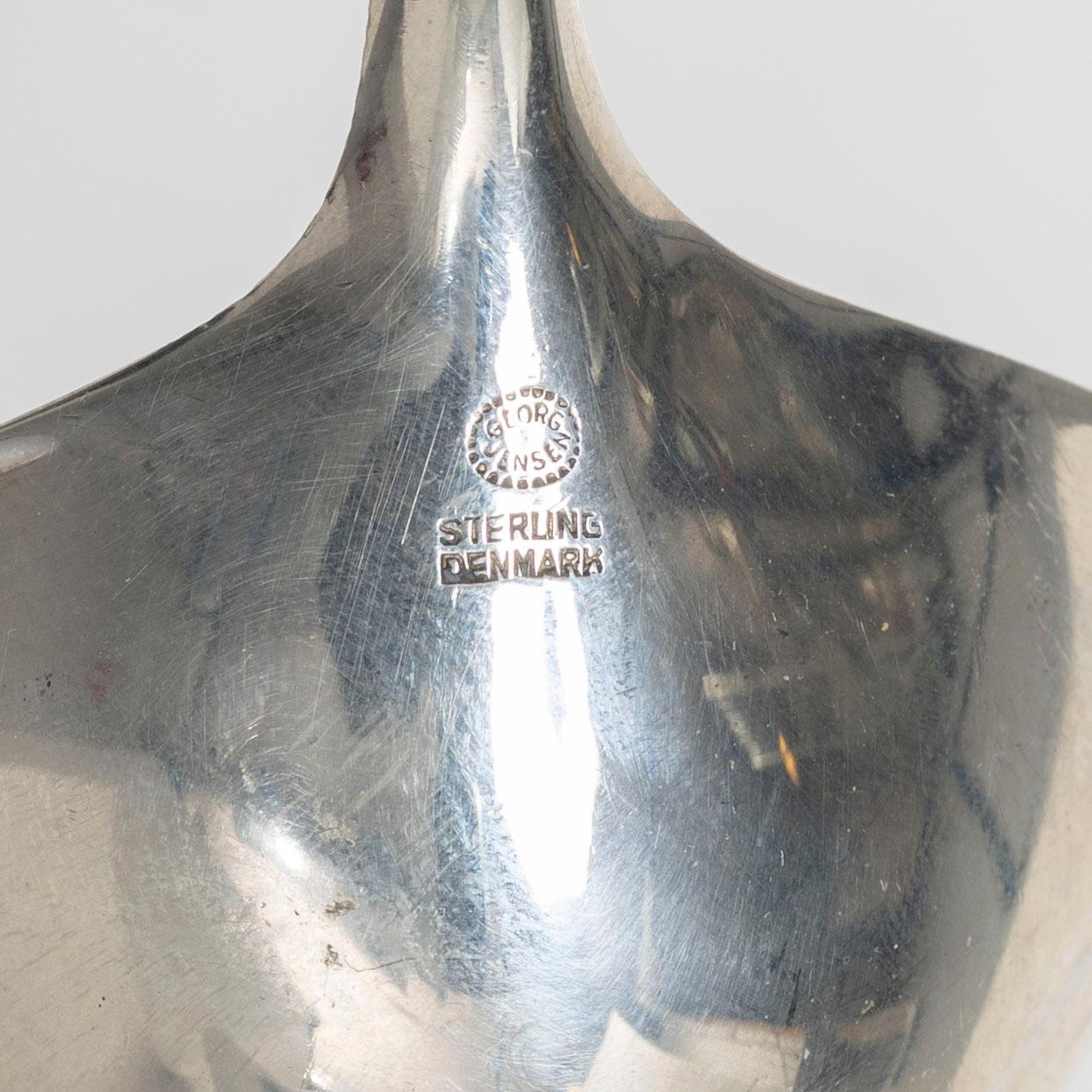 Tias Eckhoff, Sauce ladle, silver, "Cypress", sterling silver, Georg Jensen, Denmark.