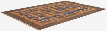 Margareta Grandin-Nettles, a flat weave 'Smaragd' carpet, c. 302 x 203 cm, signed GLH MG.