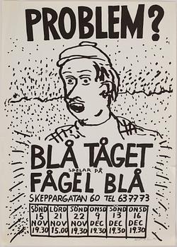Carl Johan De Geer, litografi, 1980, signerad.