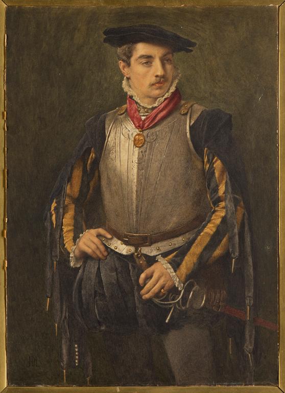 JAMES DROMGOLE LINTON, kolorerat tryck, monogramsignerad.