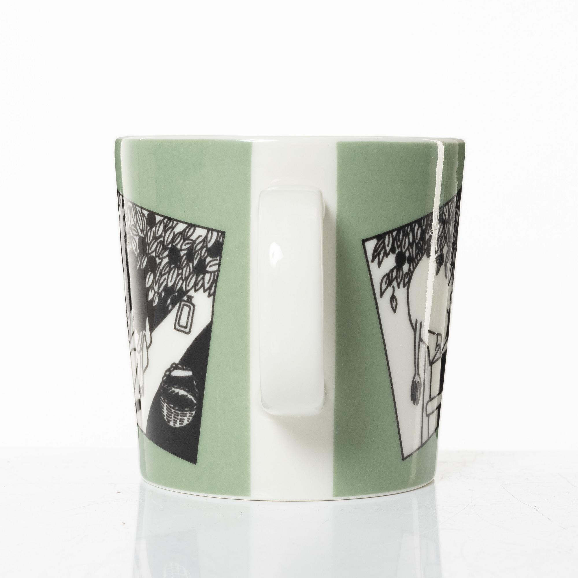 Moomin Mug Green, Arabia, Finland 1990-1993.