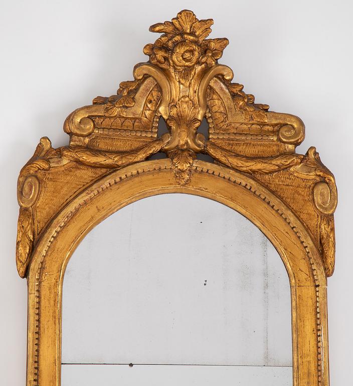 A gilt mirror, Stockholm, second half of the 18th Century.