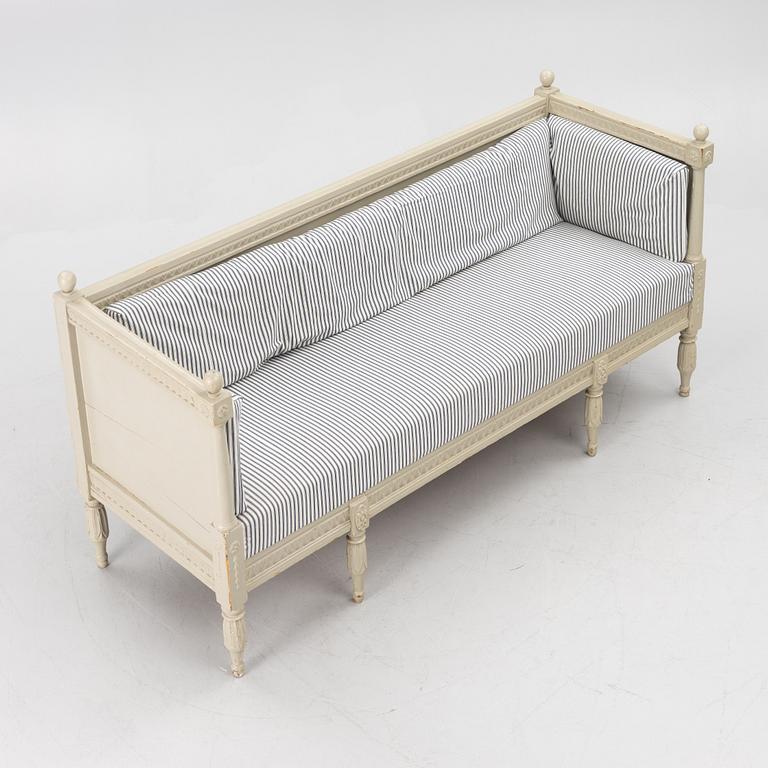 A late Gustavian sofa, Sweden, beginning of the 19th century.