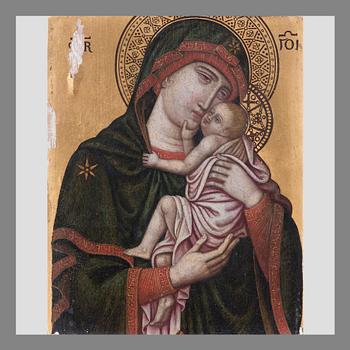 OIDENTIFIERAD KONSTNÄR, MADONNAN MED BARNET.