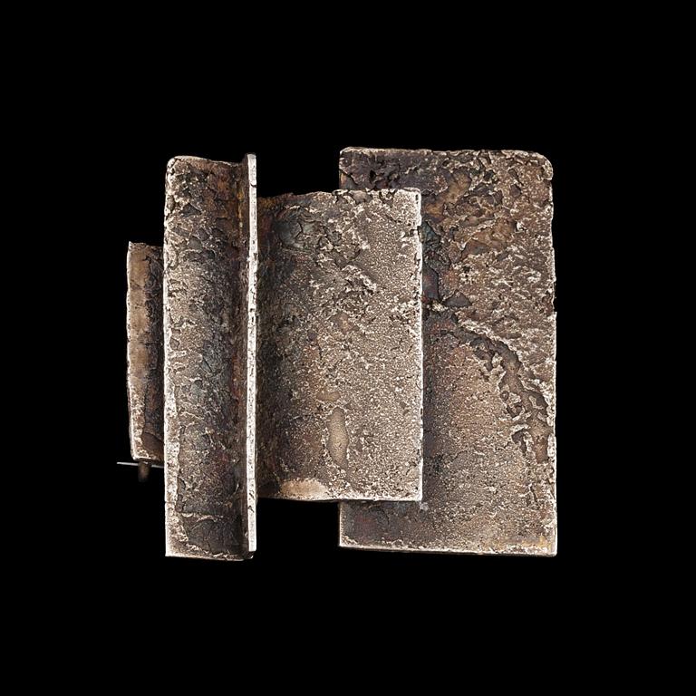 Björn Weckström, A BROOCH, 916 silver, BRW Helsinki 1963. Unique.
