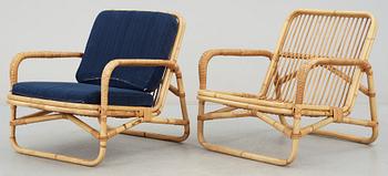 MÖBELGRUPP, 4 delar, rotting, 1900-talets andra hälft.