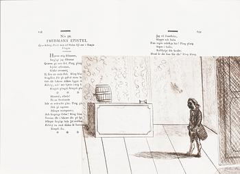 PETER DAHL, litografi, signerad.