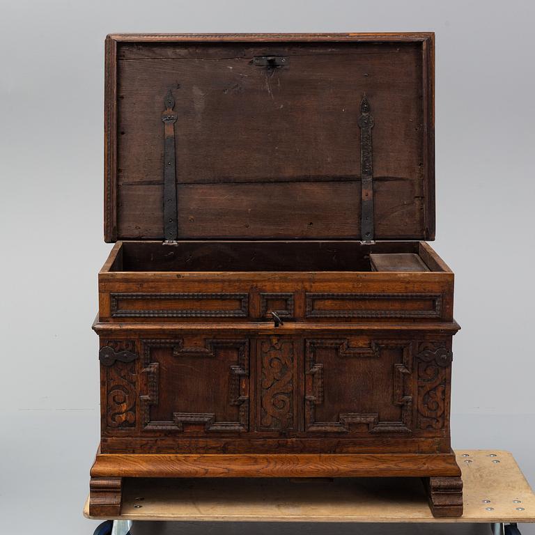 A 1700's oak chest.