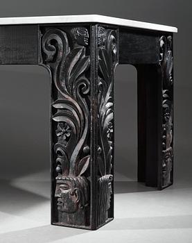 Anna Petrus, four cast iron reliefs, Näfveqvarn, Sweden, pieces of a table designed for the Metropolitan exhibition in New York 1927.