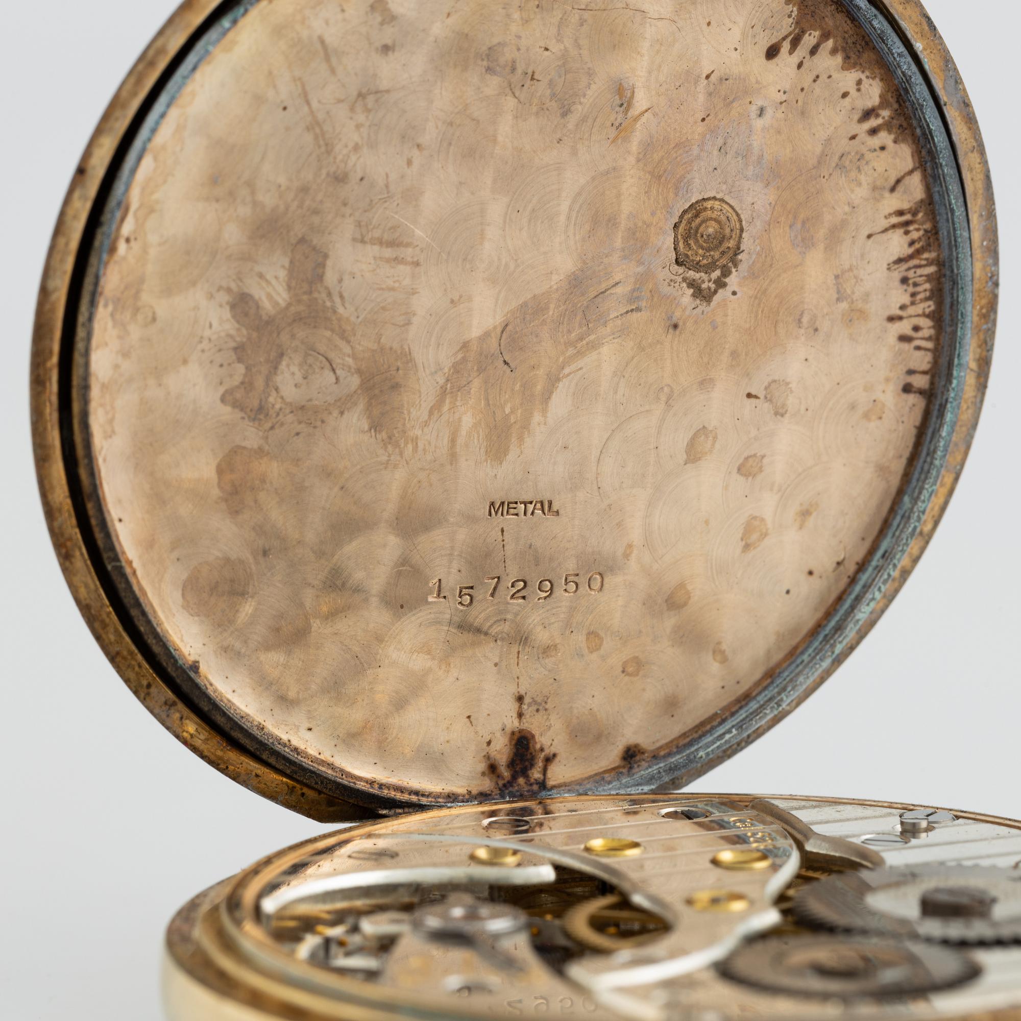 Viking, pocket watch, 14K gold, 50 mm.