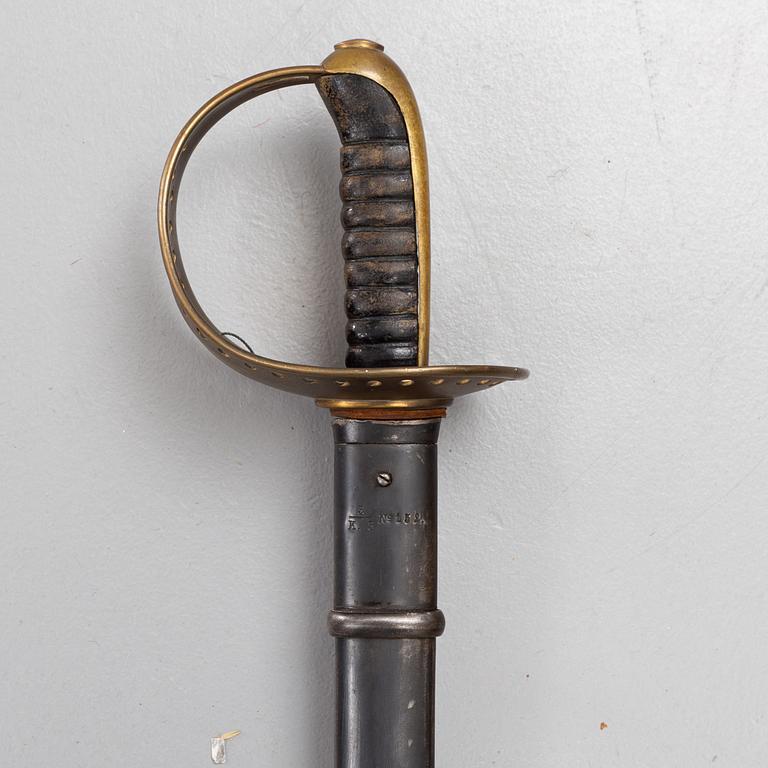 A Swedish cavalry sword 1893 pattern with scabbard.