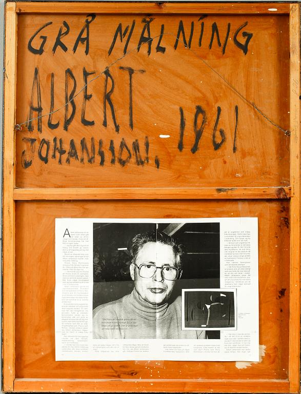 ALBERT JOHANSSON, blandteknik, signerad a tergo och daterad 1961.