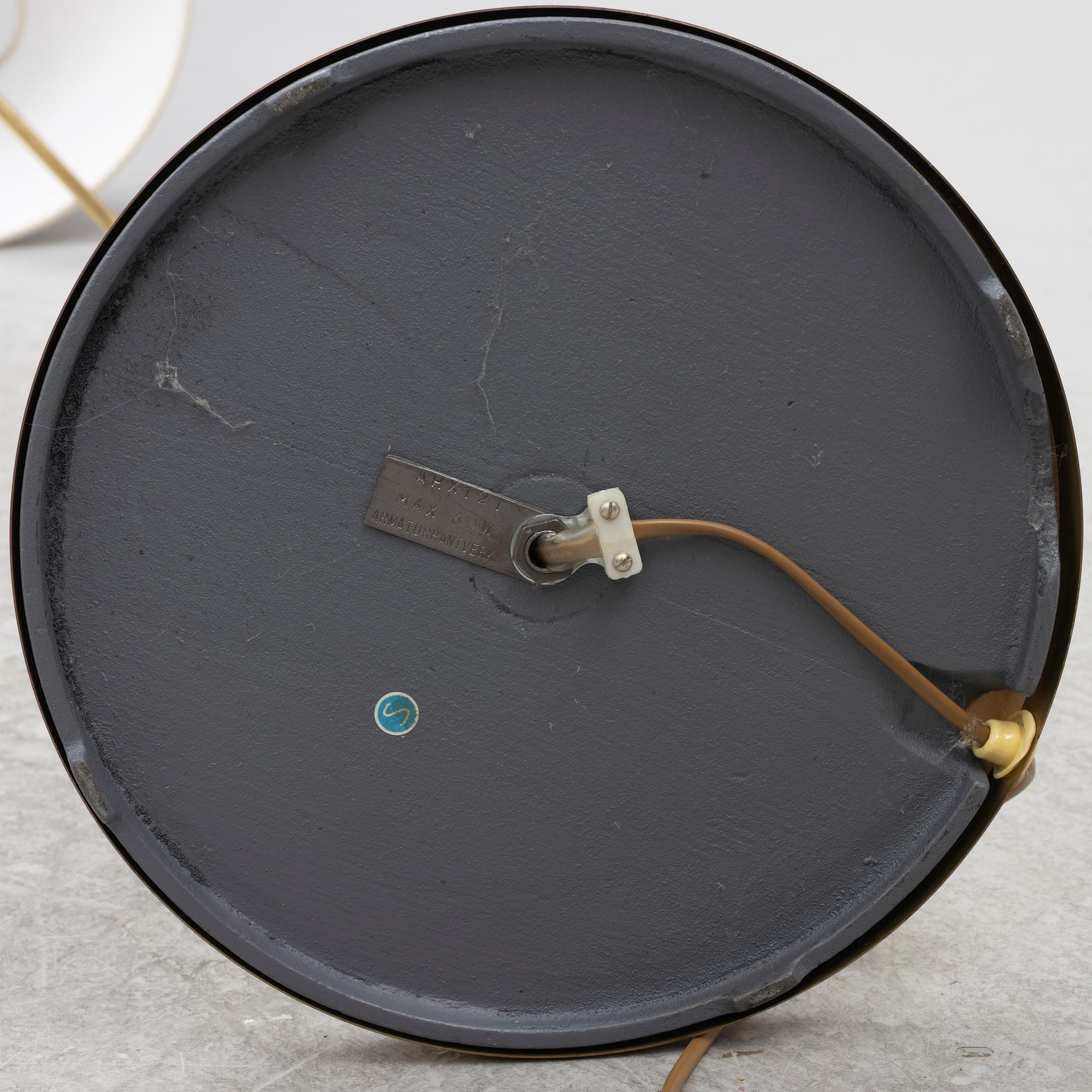 A lamp, Sweden, second half of 20th century.
