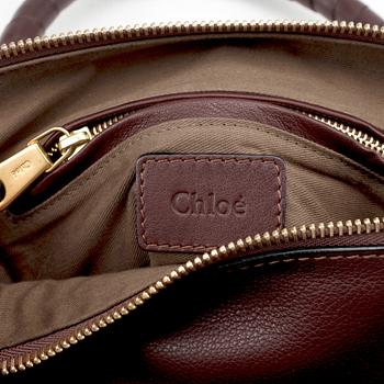 CHLOÉ, a burgundy red leather bag, "Marcie".