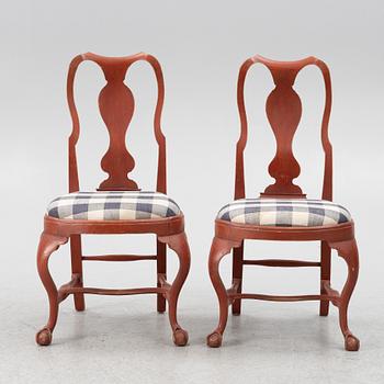 Stolar,ett par, 1700-talets mitt, Senbarock / tidig Rokoko.