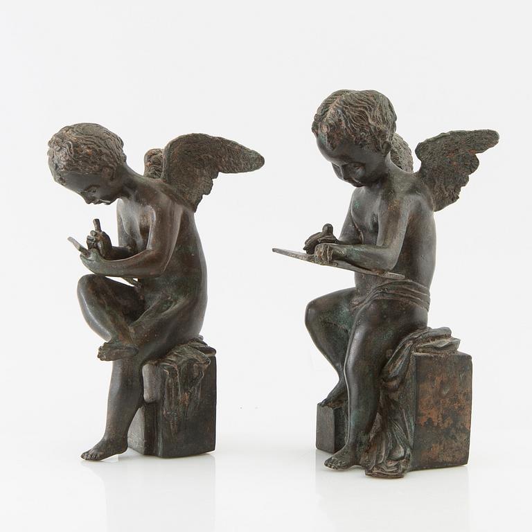 Bookends, a pair of bronze from around 1900.