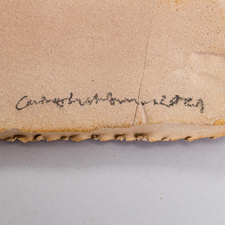 Carina Seth Andersson, a ceramic plate signed Carina Seth Andersson. 2021.