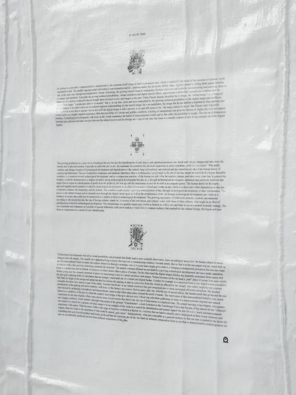 Veit Laurent Kurz, "Untitled #4 (Flag of Time Text Painting)".
