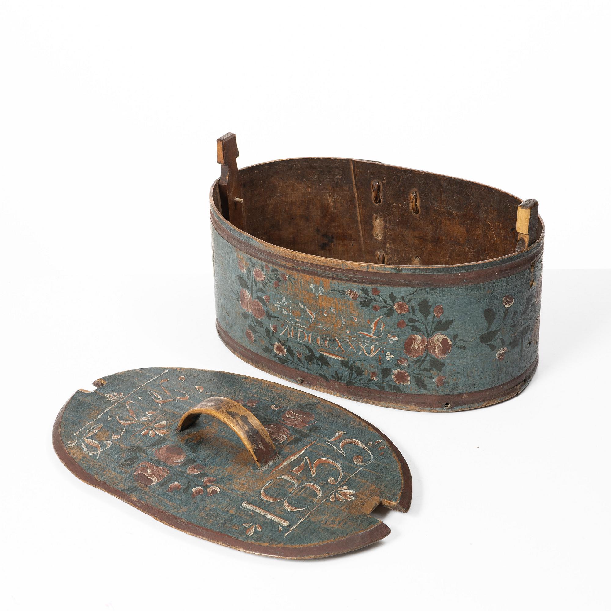 Svepask, allmoge, daterad 1835.