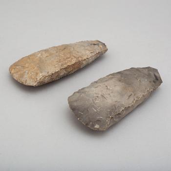 Two stone axes, early-mid neolitic time.