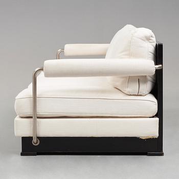 Axel Einar Hjorth, a "Typenko" steel and black lacquered birch sofa, Nordiska Kompaniet, Sweden 1932.