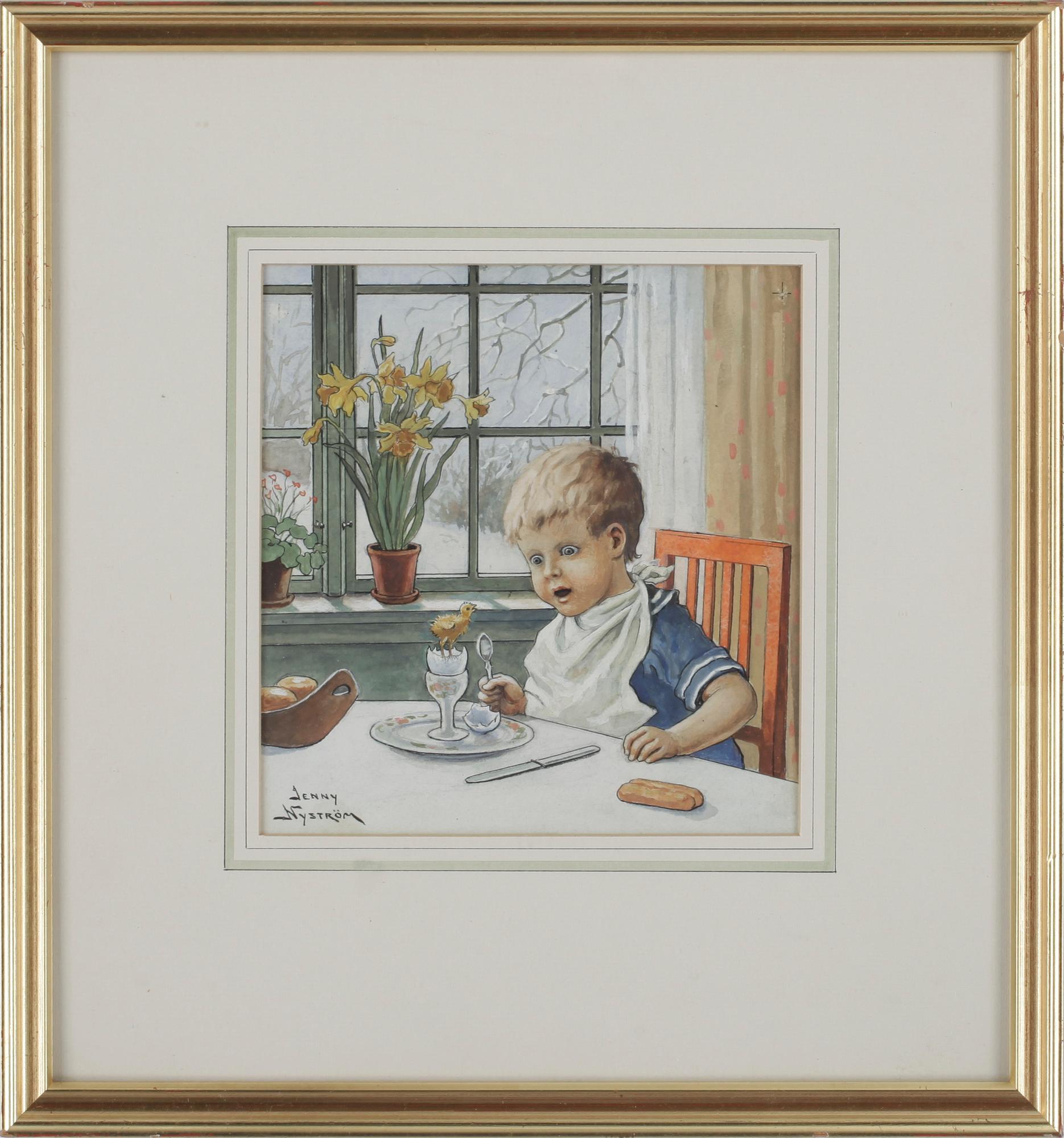 JENNY NYSTRÖM, blandteknik, signerad.