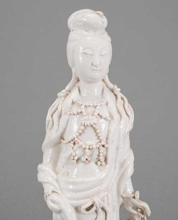FIGURIN, porslin, blanc de chine, Kina, 1700-/1800-tal.