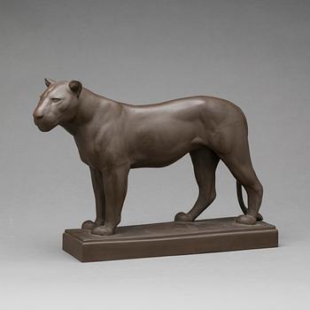 SKULPTUR, stengods, A. Gaul, Meissen Böttgersteinzeug. ca 1925.