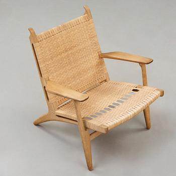 A Hans J Wegner easychair, 'CH-27', Carl Hansen & Son, Denmark.