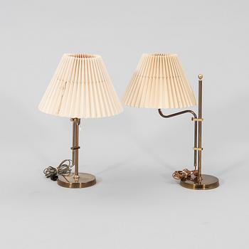 A pair of Bergboms table lamps from the second half of the 20th century.