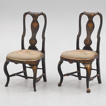 A pair of Rococo chairs, second half of the 18th Century.