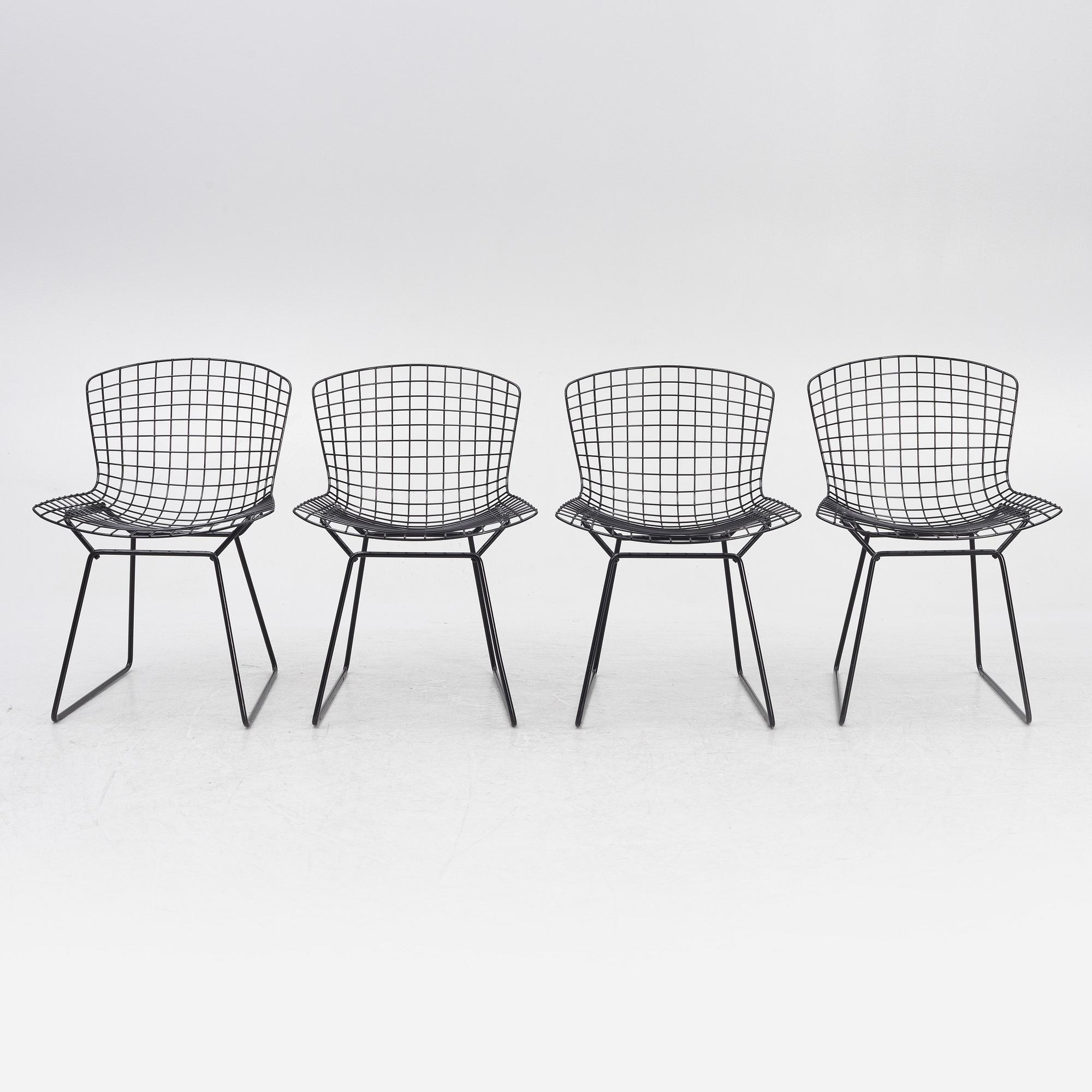 Harry Bertoia, four "Sidechair", 1960/70's.