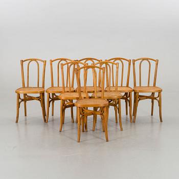 A SET OF 8 THONET STYLE CHAIRS.