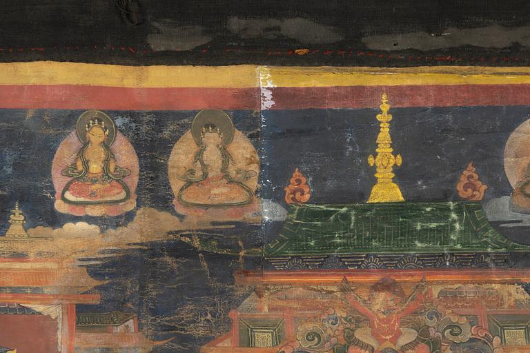 A Tibetan thangka, 19th/20th century.