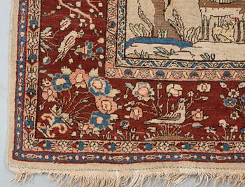 SEMI-ANTIQUE KASHAN PROBABLY. 205 x 138,5 cm.