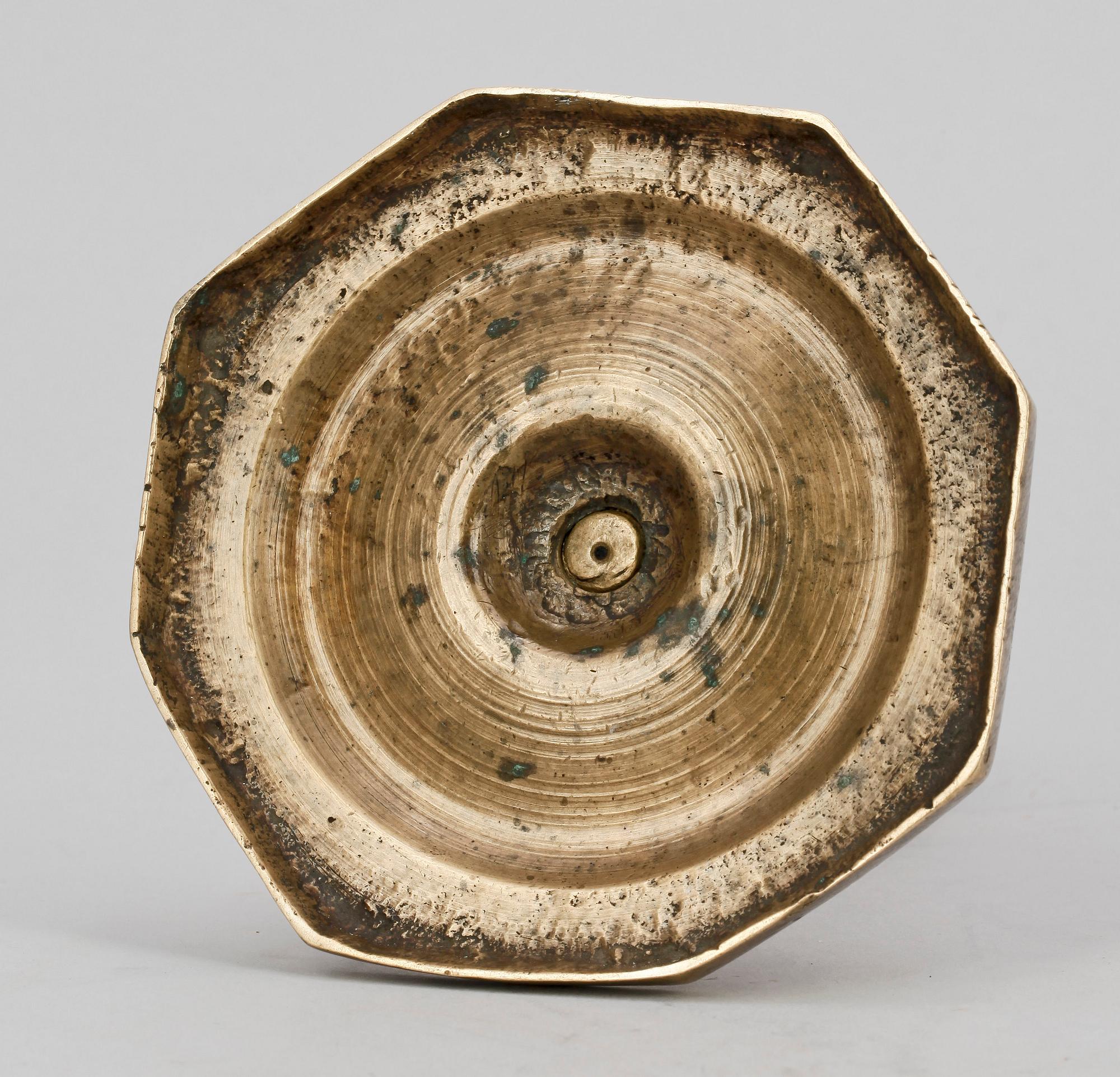 LJUSSTAKE, mässing, barock 1700-tal.