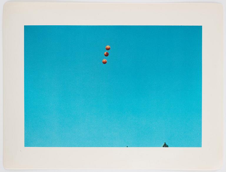 John Baldessari, "Trowing three balls in the air to get a straight line".