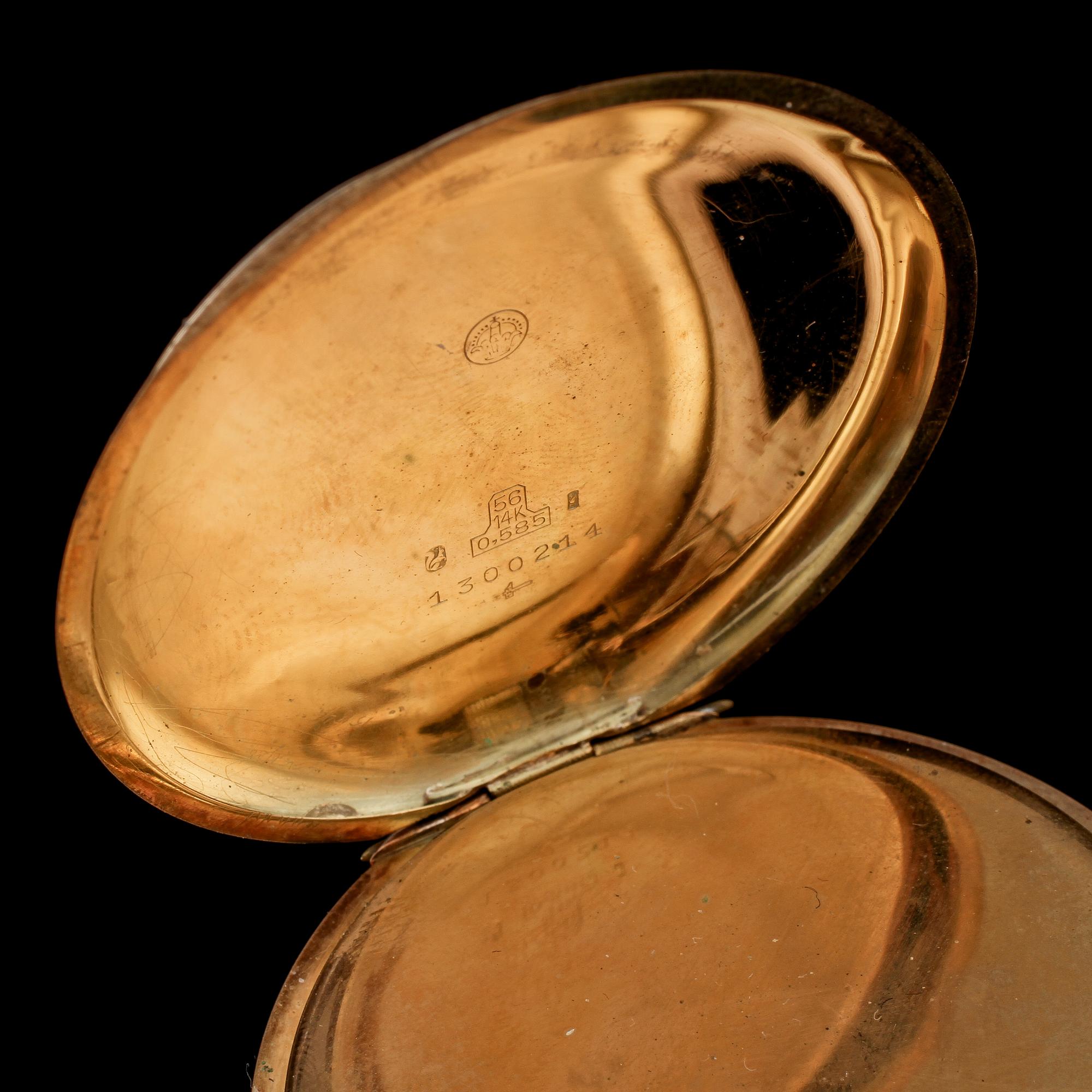 FICKUR överdrag med 14k guld, 1900-talets första hälft.