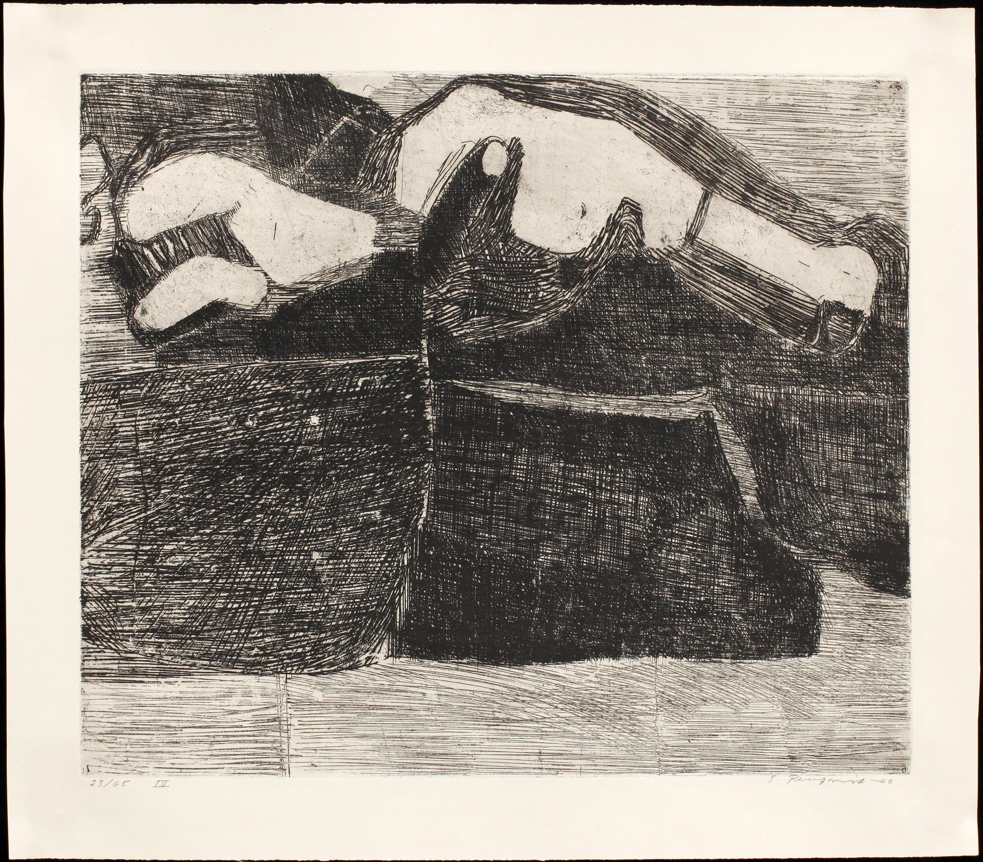 TORSTEN RENQVIST, etsningar, 4 st, sign o dat -60.