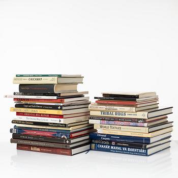 A collection of books and international auction catalogs, several volumes, including Charhar Mahal - Bakhtiari, by Peter Willborg.