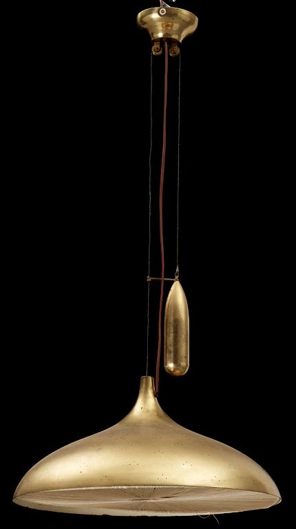 A brass ceiling lamp, probably Finland 1950's.