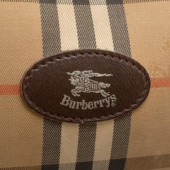 BURBERRY, plaid canvas bag.