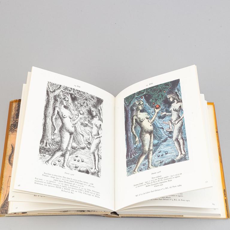 Book with lithograph, Paul Delvaux "Oevre gravé", 1976.