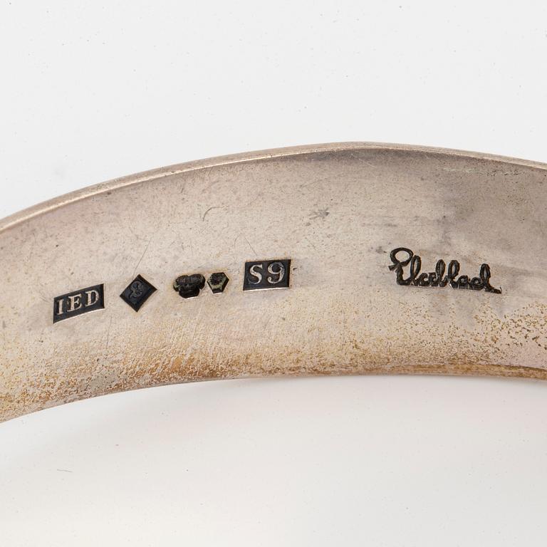 Silver and pyrite bangle, Ekeblad, Ljungby, 1968.