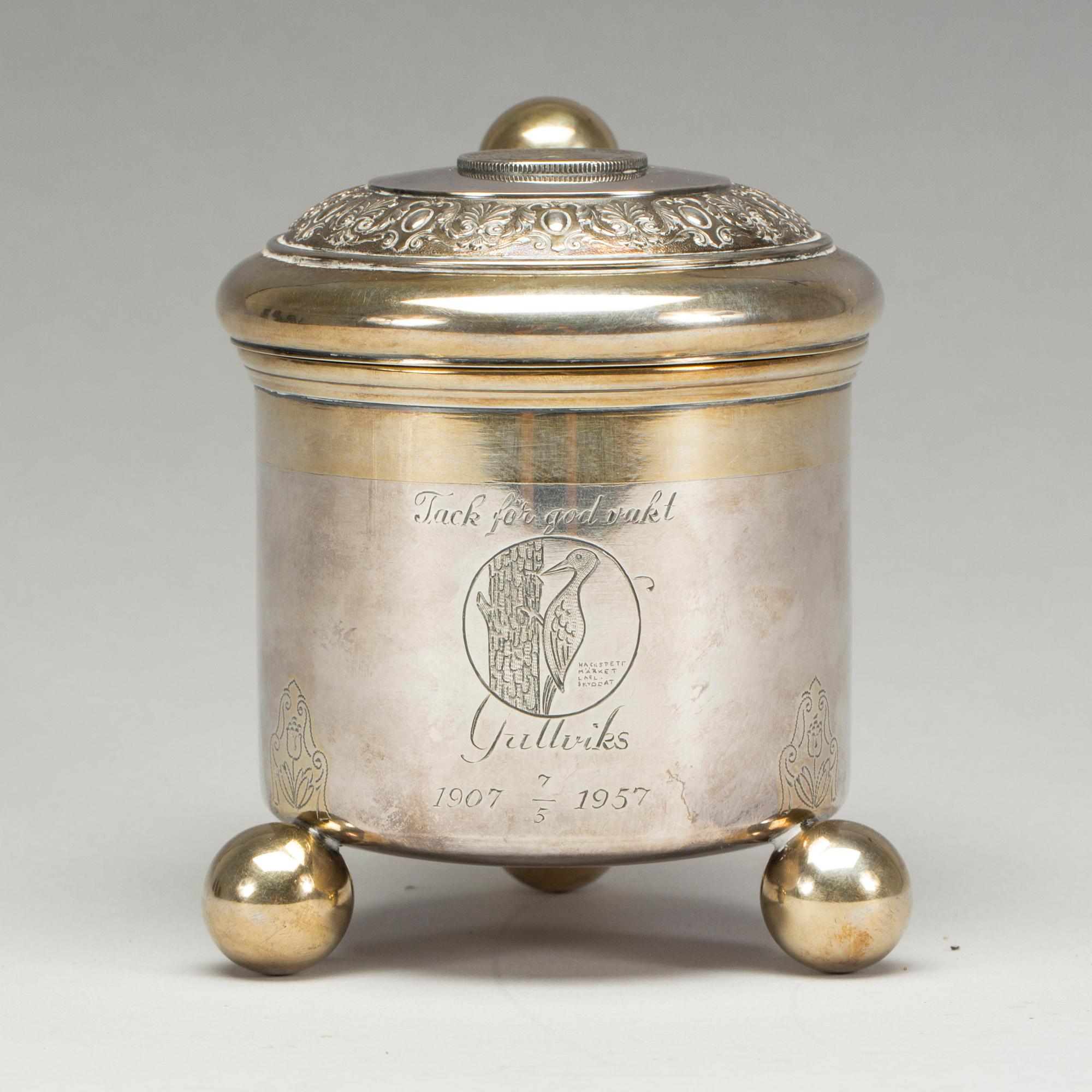 DRYCKESKANNA, silver barockstil GAB, vikt 418 g.