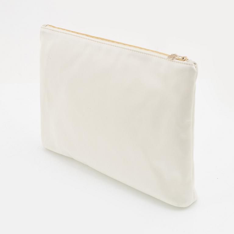Charlotte Olympia, a pair of 'Cat nap' silk flats, a sleeping mask and a toilet bag, size S.