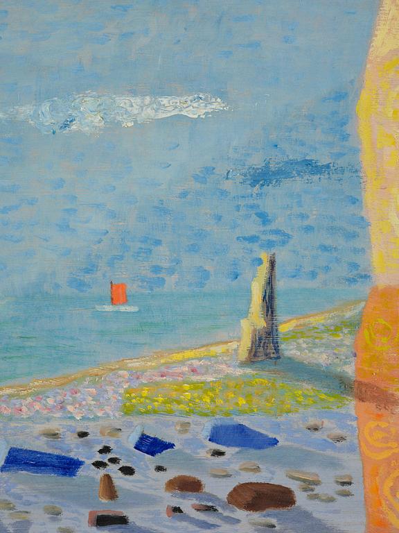 Esaias Thorén, "Strand mellan ljusa klippor".